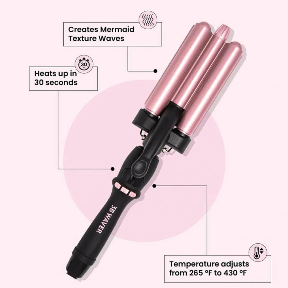 The Beachwaver Co.  3B Waver in Midnight Rose (NIB)